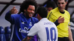 Foto de James Rodríguez y Marcelo cuando estaban en Manchester United.