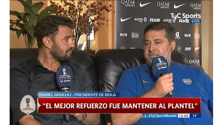Angelici en diálogo con TyC Sports.