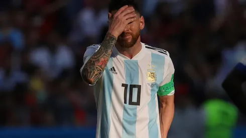 EL DOLOR DE LA DERROTA. La frustración de Messi después de perder contra Francia (Foto: Getty).