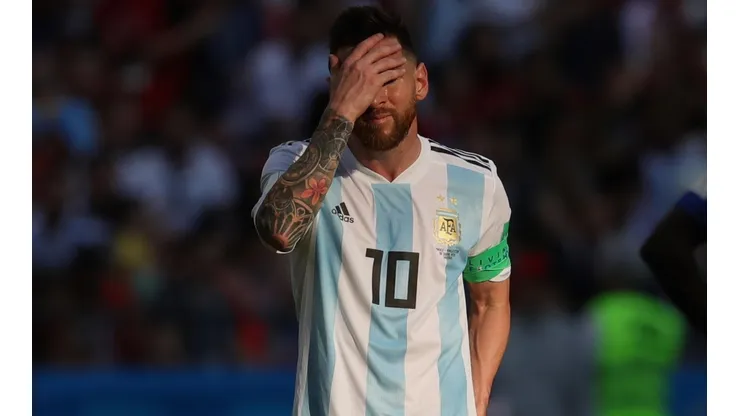 EL DOLOR DE LA DERROTA. La frustración de Messi después de perder contra Francia (Foto: Getty).