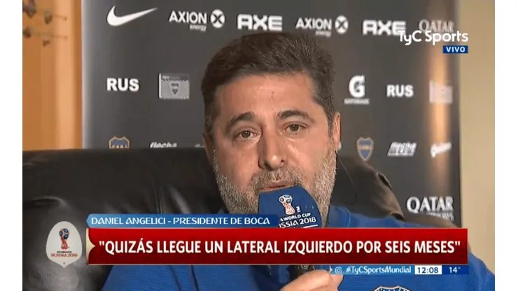 Foto de Daniel Angelici, en diálogo con TyC.
