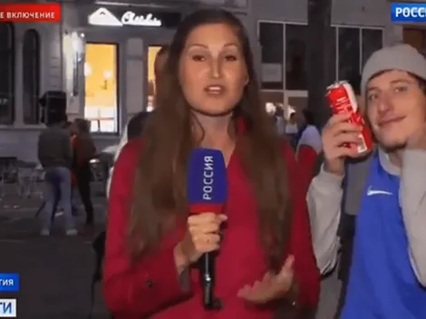 Ama su cerveza y se robó las miradas de todos en plena transmisión en vivo