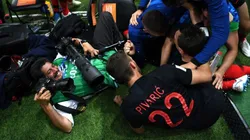 Foto del fotógrafo en el momento del gol de Croacia.