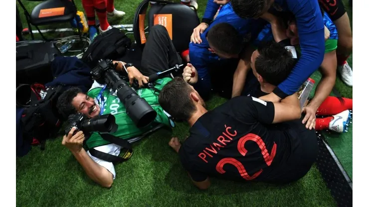 Foto del fotógrafo en el momento del gol de Croacia.