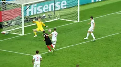 CRUZADO. Mandzukic logra el 2-1 contra Inglaterra y pone a Croacia en la final del Mundial (Foto: Getty).