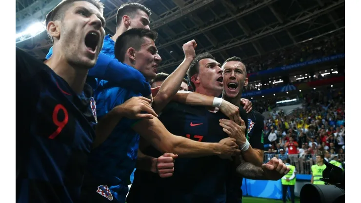 EL HÉROE. Mario Mandzukic celebra el 2-1 de Croacia ante Inglaterra (Foto: Getty).