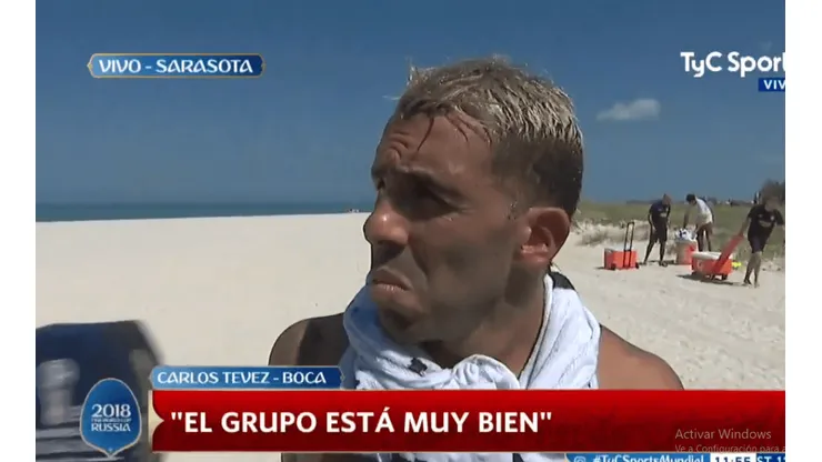 Foto de Carlos Tevez, jugador de Boca.