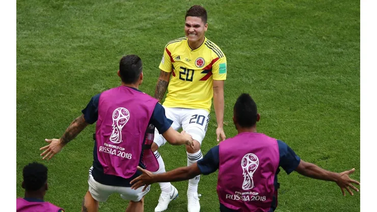 LA MAGIA DEL DIEZ. Juan Fernando Quintero celebra su gol con Colombia en Rusia 2018 (Foto: Getty).