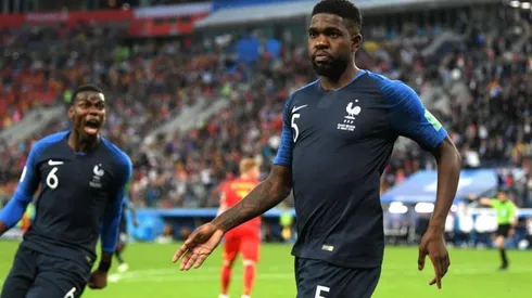 Samuel Umtiti luego de anotar el tanto de la victoria.