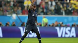 Umtiti festeja su gol ante Bélgica