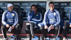 Foto de Sampaoli con Beccacece, de Argentina.