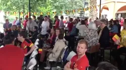 Comunidad de Bélgica en México se juntaron en la embajada a ver el partido ante Brasil.