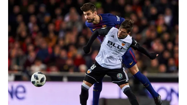 Luciano Vietto en Valencia, enfrentando a Barcelona.