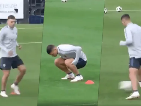 Video: los primeros movimientos de Zárate en la práctica de Boca