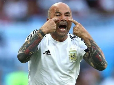 El blooper de Sampaoli en medio del entrenamiento de Independiente