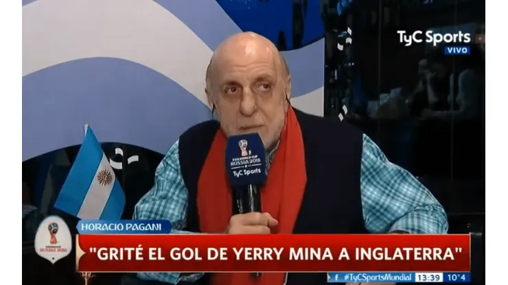 Fuerte frase del periodista argentino sobre su reacción al gol de Colombia.