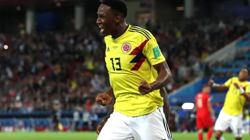 EL MEJOR DEFENSOR. Yerry Mina convirtió ayer su tercer gol en el Mundial de Rusia 2018 (Foto: Getty).