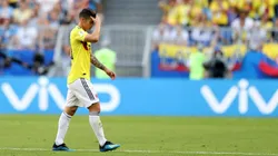 James Rodríguez saliendo del campo de juego