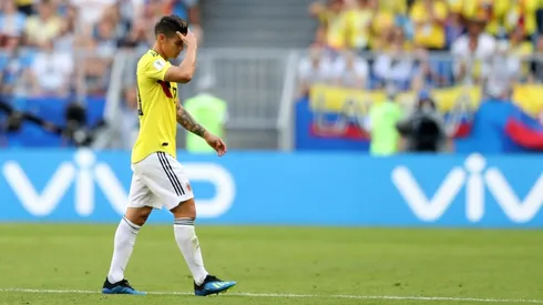 James Rodríguez saliendo del campo de juego