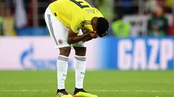 SIN PALABRAS. La tristeza de Yerry Mina después de la eliminación de Colombia (Foto: Getty).