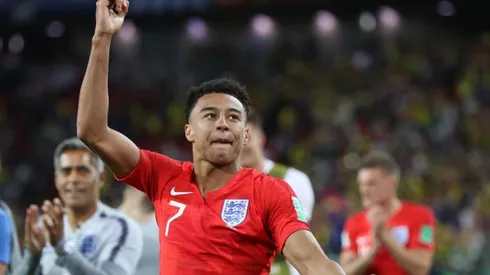 Jesse Lingard celebra la clasificación de Inglaterra.