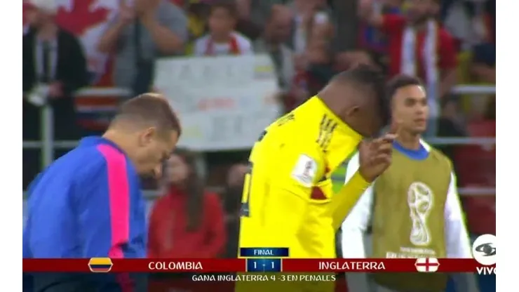 El llanto de los jugadores de Colombia tras la eliminación de Rusia 2018. (Foto: Getty)