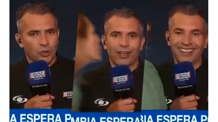 El momento donde la mujer le da un beso.