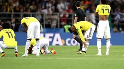 FIN. La frustración de los jugadores de Colombia tras la derrota ante Inglaterra (Foto: Getty).