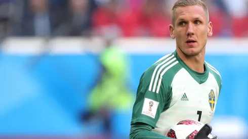 Robin Olsen, arquero de Suecia, habría despertado el interés del Barcelona