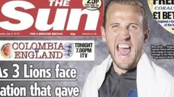 La tapa del diario The Sun que estalló la polémica antes del duelo ante Colombia