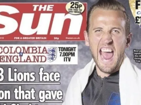 La tapa del diario The Sun que estalló la polémica antes del duelo ante Colombia