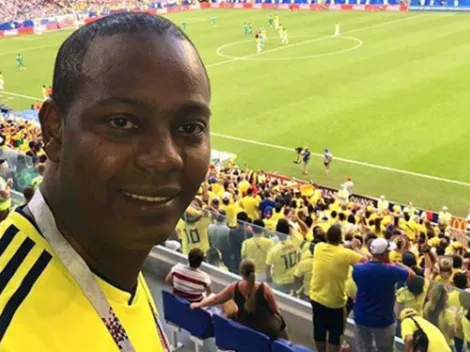 Edgar Rentería apoya a la Selección Colombia desde Rusia