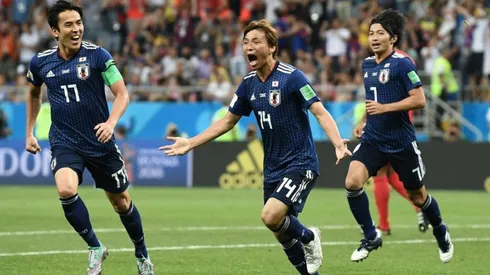 Takashi Inui festeja el segundo gol de Japón.