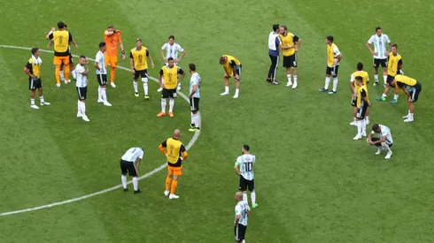 Foto de los jugadores de la Selección Argentina.