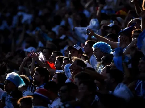Los argentinos alientan hasta en Croacia vs. Dinamarca