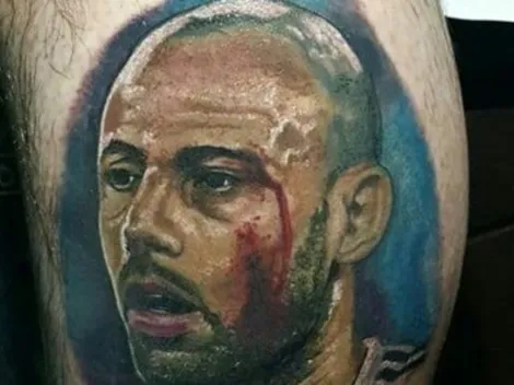 Un hincha se tatuó una imagen de Mascherano en Rusia 2018
