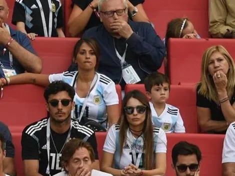 Un jean ajustado y zapatillas celestes: así fue Antonella a alentar a Messi