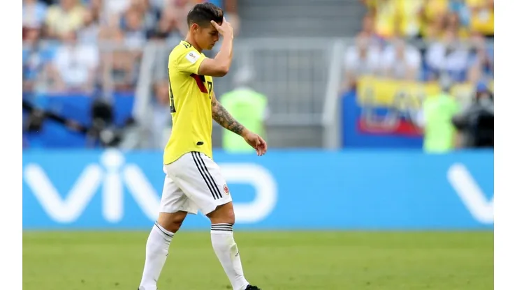James Rodríguez salió lesionado en el partido ante Senegal. (Foto: Getty)