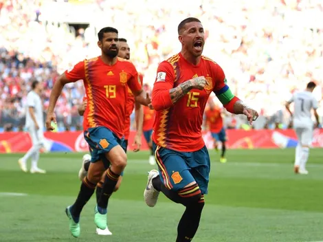 ¡Gol de España! ¡Fue en contra, pero lo celebró Sergio Ramos!