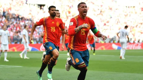 Foto del gol de Sergio Ramos ante Rusia