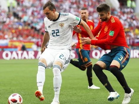 Piqué hizo una grosera mano y le regaló el empate a Rusia de penal