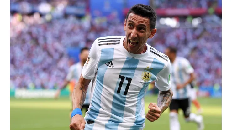 Foto de Ángel Di María, jugador de la Selección Argentina.