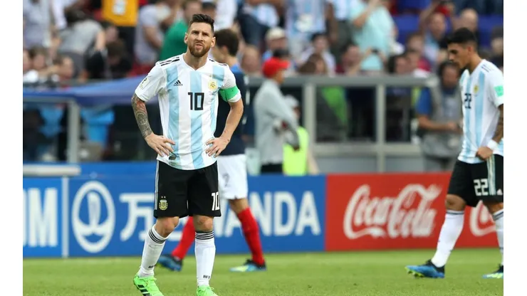 Foto de Lionel Messi con la Selección Argentina.