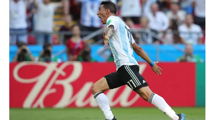 Di María festeja el gol