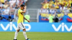 James Rodríguez debió ser reemplazado en el primer tiempo contra Senegal, por una lesión.