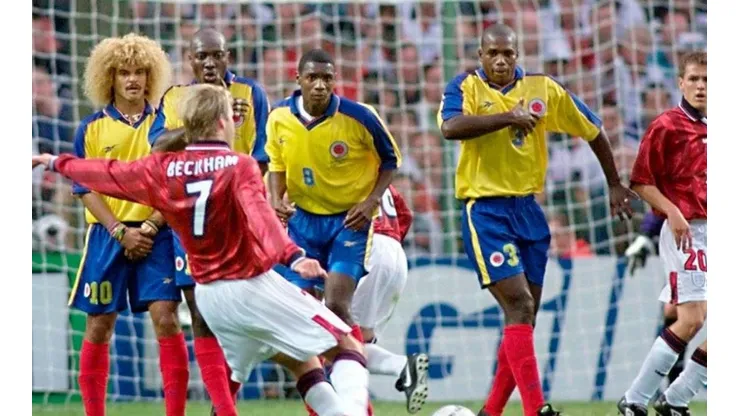 En Francia 98 Inglaterra dejó afuera a Colombia y nacía la estrella David Beckham.