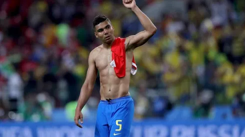 Casemiro durante el triunfo de Brasil ante Serbia.