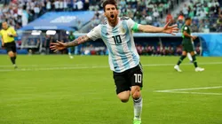 APARECIÓ EL DIEZ. Lionel Messi en el gol contra Nigeria para el 1-0 parcial con Argentina (Foto: Getty).