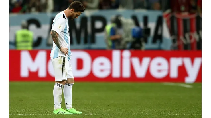 Lionel Messi en la derrota de Argentina ante Croacia
