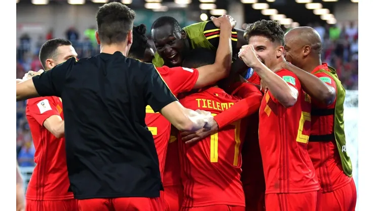 ARRIBA DE TODOS. Lukaku festeja el triunfo de Bélgica, que logró el primer puesto en el Grupo G (Foto: Getty).